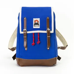 YKRA Matra Mini Leather Strap & Bottom Backpack Blue