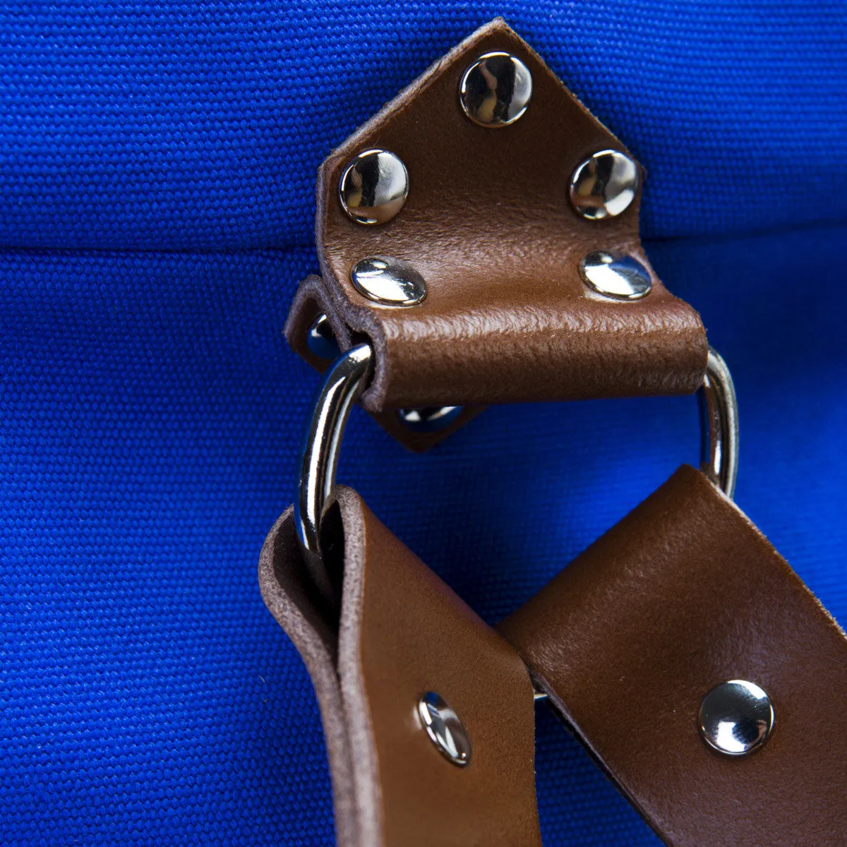 YKRA Matra Mini Leather Strap & Bottom Backpack Blue