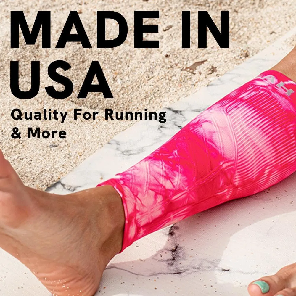 Zensah Calf/Shin Compression Sleeve - Made in the USA Single Leg Compression Sleeve for Shin Splint Relief, Recovery, Running